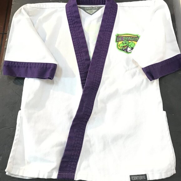 CENTURY MMA Karate Athletics Sports White Purple Kids Jacket Gi - Picture 4 of 10